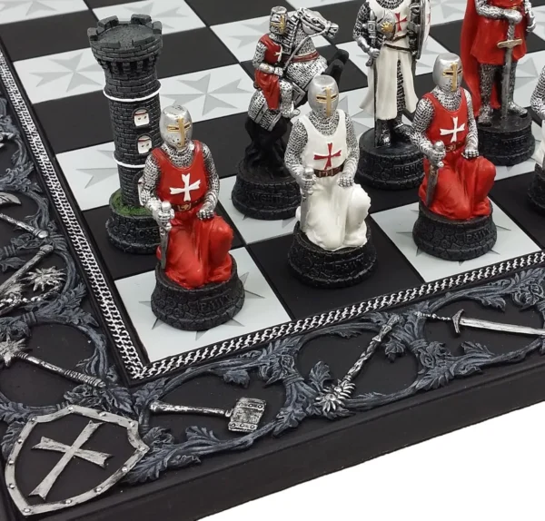 Medieval Times Crusades Red and White Chess Set