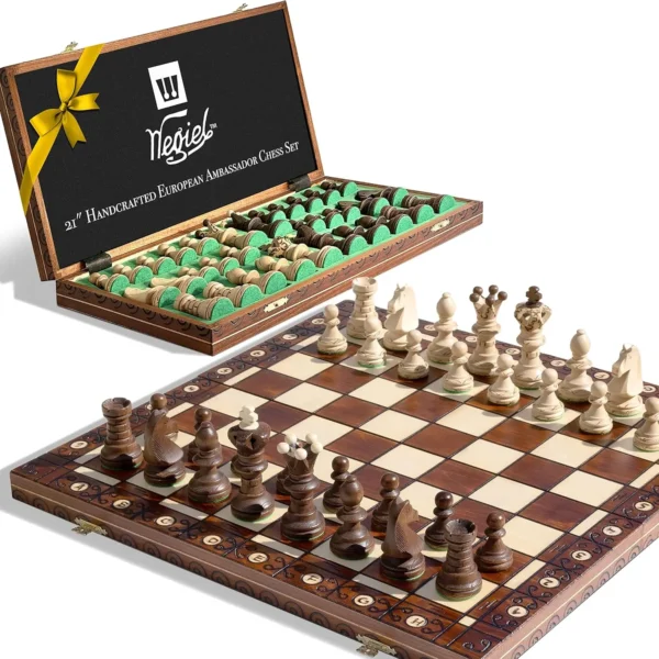 Handmade European Ambassador Chess Set